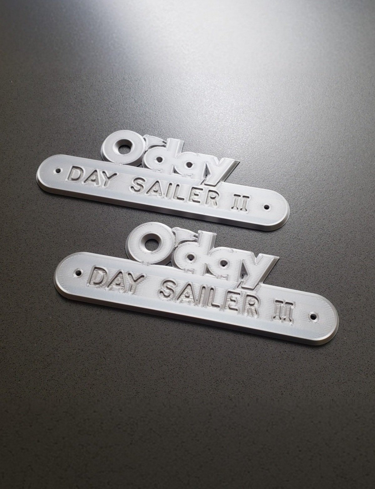 Newly printed O'Day Day Sailer II plaques